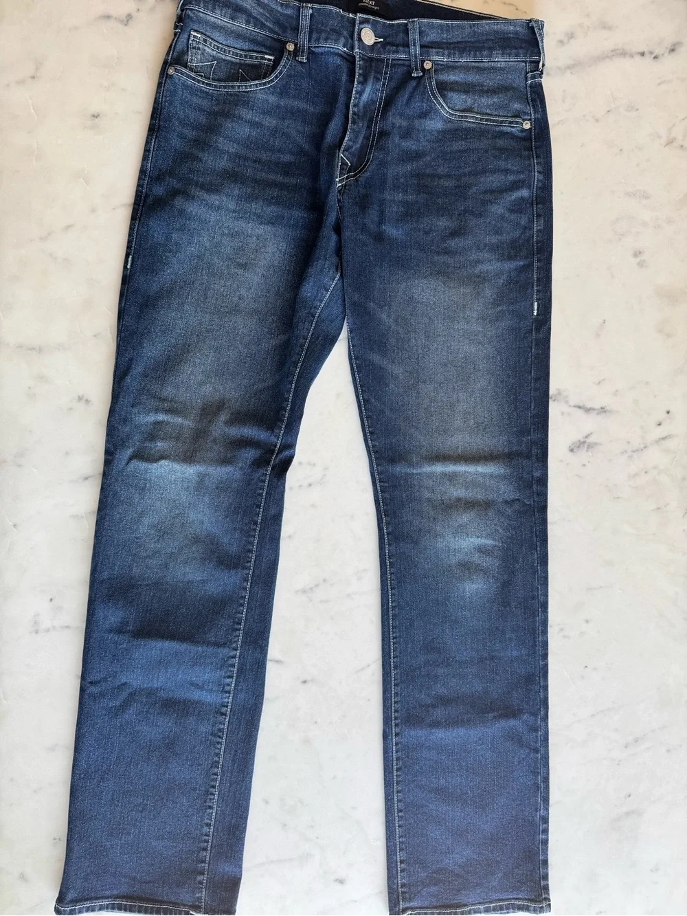 True Religion Men's Relaxed Indigo Blue Jeans